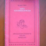 Goethe Götz von Berlichingen Hamburger Lesehefte 58