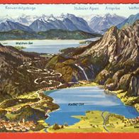Panoramakarte Nr. T 263 Karwendelgebirge, und andere Berge und Seen nicht gelaufen