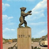 Berlin Berliner Bär an der Autobahn Ansichtkarte nicht gelaufen (194)