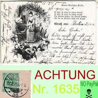 Berlin, Perlen Deutscher Poesie, Spruchkarte, 1898