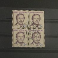 Tschechien, MNr.3(4), Viererblock gestempelt