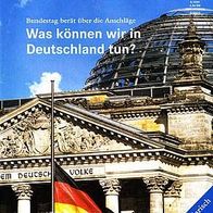 Blickpunkt Bundestag 8/2001: Reaktion auf den 11.9.