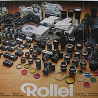 Rollei Werbeplakat Produktpalette 1970er Jahre