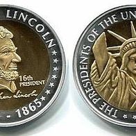 Medaille USA "Abraham Lincoln" Bi-Metall, ##20