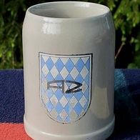 Bierkrug mit Firmenaufdruck "AZ", 0,5 l