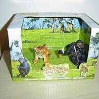 NEU & OVP Tiere Tiger Gorilla Zoo Wildnis Plastik