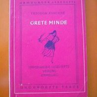 Theodor Fontane Grete Minde Hamburger Leseheft