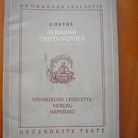 Goethe Hermann und Dorothea Hamburger Leseheft