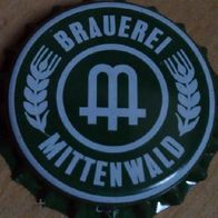 Mittenwald Brauerei Bier Kronkorken neu 2018 Kronenkorken in grün-weiß, unbenutzt