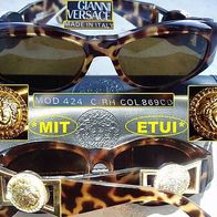 Gianni Versace-Damen-Sonnenbrille * mit Medusen-Köpfen + Leo-Look im Original-Etui