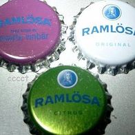 3 Ramlösa Wasser Limonade Kronenkorken Kronkorken aus Schweden neu in unbenutzt