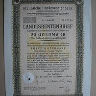 Preußische Landesrentenbank 20 GM 1928