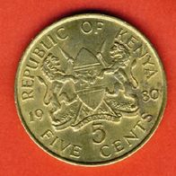 Kenia 5 Cents 1980