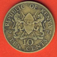 Kenia 10 Cents 1971