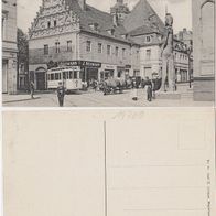 Brandenburg Havel Kurfürstenhaus um 1916 mit Straßenbahn und Handwagen