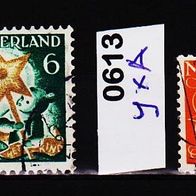 Niederlande Mi. Nr. 270 A "Voor het Kind" Jahr 1933 + Nr. 613 YxA Ziffer o <