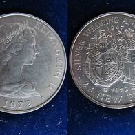 Gibraltar 25 New Pence Silver Wedding Anniversary Münze