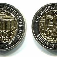 Medaille 20 Jahre Maueröffnung 2009, Bi-Metall, ##21