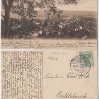 Freienwalde Oder 1907 Panorama schöne braune Karte gelaufen mit Briefmarke