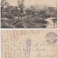 Givenchy-en-Gohelle Lens 1916 zerstörter Ort mit Soldaten und Schützengraben Feldpost