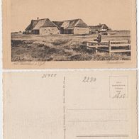 Sylt 1918 Alt Westerland Friesenhäuser Büttenpapier Kupfertiefdruck