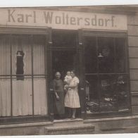 Woltersdorf Karl unbekannt um 1916 Laden Geschäft Karl Woltersdorf Frau/ Kind