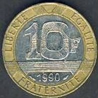Frankreich 10 Francs 1990