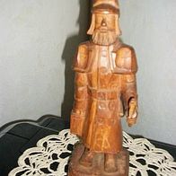 Bergmann aus Holz, mit Hammer, 27 cm, alte Holzfigur