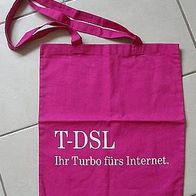 T-DSL Stofftasche lange Henkel magenta