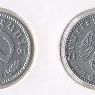 III. Reich 50 Reichspfennig HK 1941 -D- UNC./ Stempelglanz