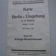 Landkarte Berlin u. Umgebung Königs-Wusterhausen