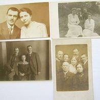 4 alte Fotos von 1914 - 1918 * Familienfoto Mode Zeitzeugen