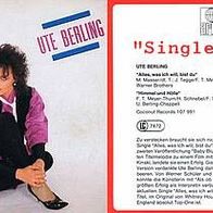 7"BERLING, Ute/ Houston, Whitney · Alles was ich will (CV Promo 1986)