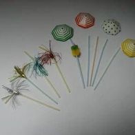 Strohhalme / Trinkhalme für Partys mit Sonnenschirmen