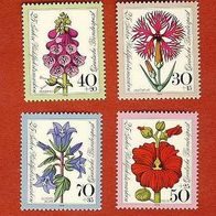 Bund,1974 Blumen Postfrisch Mi.818 - 821 kompl.