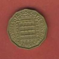 Großbritannien 3 Pence 1954