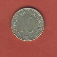 Jugoslawien 10 Dinara 1984