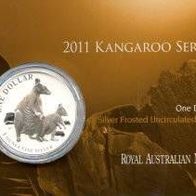 1 DOLLAR Silber Känguru / Kangaroo 2011 1 OZ Blister