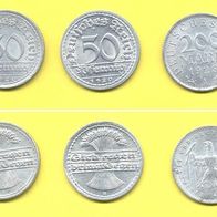 Münzen Deutsches Reich 50 Pfennig 200 Mark (Alu) Lot 6