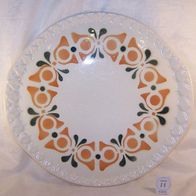 Torgau GDR Keramik Tortenplatte mit Spritzdekor * **