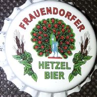 Frauendorfer Hetzel Bier 2018 Brauerei Kronkorken neu + unbenutzt mit Pfau Vogel Bild