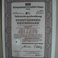 4% TSV der AKA Kraftstoffe Dresden 10.000 RM 1941 Nr.15