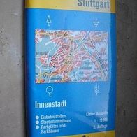 amtliche Stadtkarte Stuttgart 1984 inkl. Verkehrsnetz 1:10.00