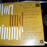 Werner Krauss/ Heinrich George-Wort u. Stimme Lp - rar !!