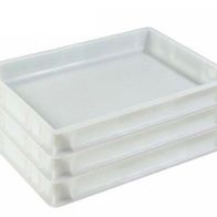 5 Pizzaballenboxen weiß Aufbewahrungsbehälter für Pizzatisch 60x40x7 Gastlando 