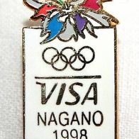Pin VISA Olympiade Nagano 1998. Werbeartikel