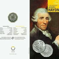 2009 5 EURO SILBER 200. Todestag JOSEPH HAYDN > HGH Coincard