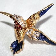 dekorative Cabouchon Brosche fliegender Vogel mit Sicherheitsverschluß
