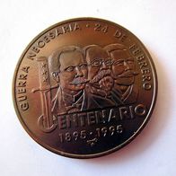 Kuba Münze 1 Peso, Cuba, Gedenkmünze 100. JT des Unabhängkeitskrieges,1995, unc.