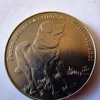 Kuba Münze 1 Peso, Cuba, Gedenkmünze bedrohte Tierwelt, Mastin espanol, Fauna 2007